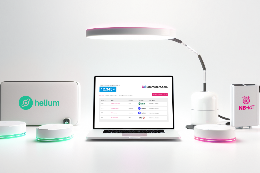 Helium hardware, IoT Creators dashboard, and NB-IOT hardware