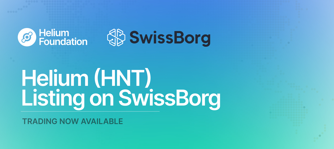 Announcement about HNT's listing on Swissborg